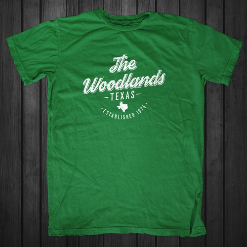 Grunge t-shirt with the title 'The Woodlands tshirt'
