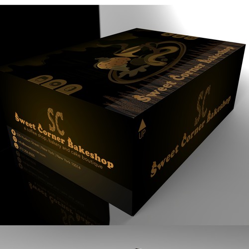 Sweets packaging with the title 'Package concept for Sweet Corner Bakeshop'