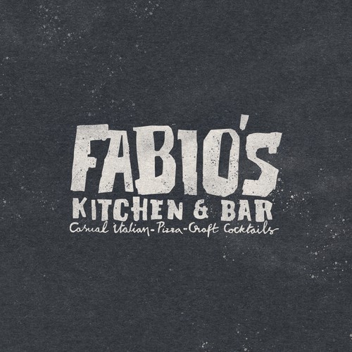 Kitchen logo with the title 'FABIO'S KITCHEN & BAR Logo design'