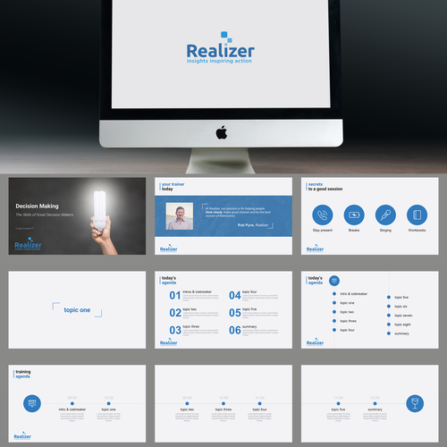 Uncluttered design with the title 'PowerPoint Template for Training Consultancy'