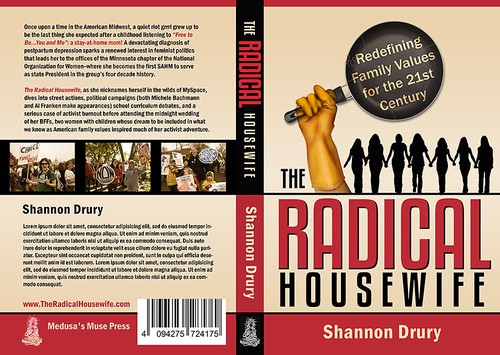 Creative book cover with the title 'Striking cover design for women political memoir'