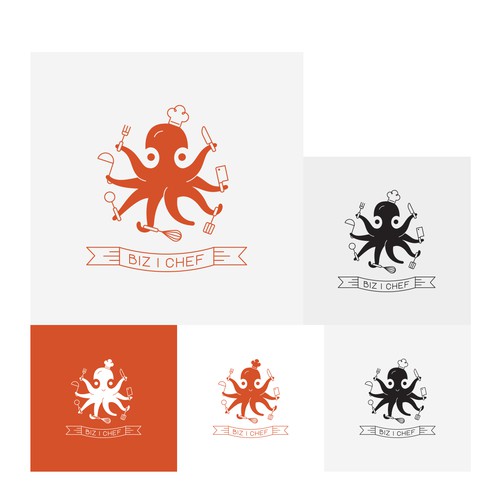 Kitchen brand with the title 'Logo concept for home chef'