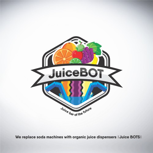 Juice bar design with the title 'Juice Bot'