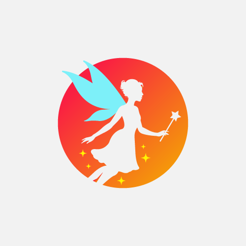 Fairy design with the title 'Magic of wishing and giving'