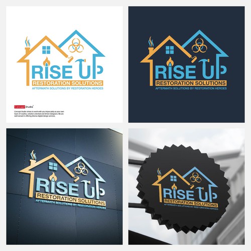 Residential brand with the title 'Restoration solutions logo'