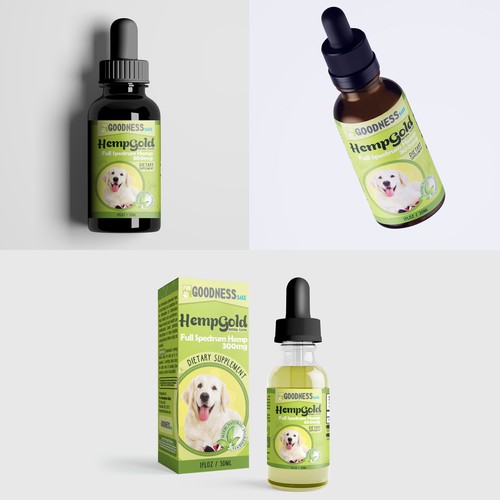 Pet label with the title 'Product Label Design'