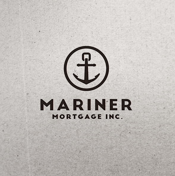 Maritime design with the title 'Lifting anchor with strong logo design'