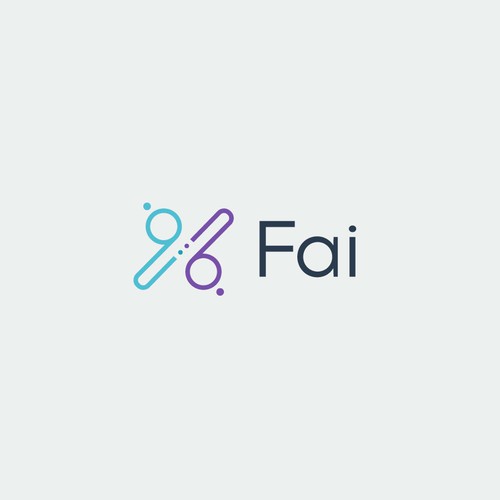 Teal design with the title 'Logo for Fintech company'
