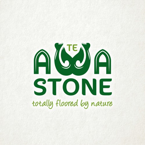 Concrete design with the title 'Stone flooring company logo.'