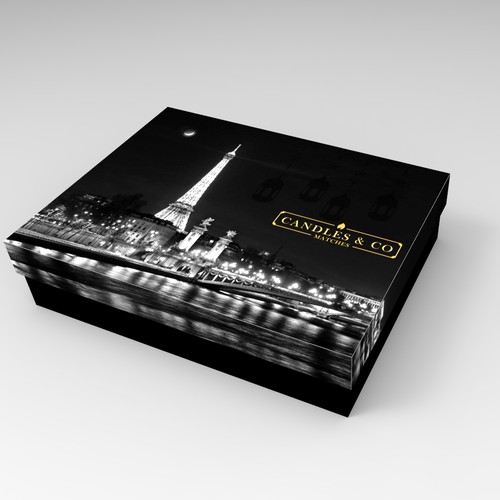 Candle packaging with the title 'Concept Candle Box'