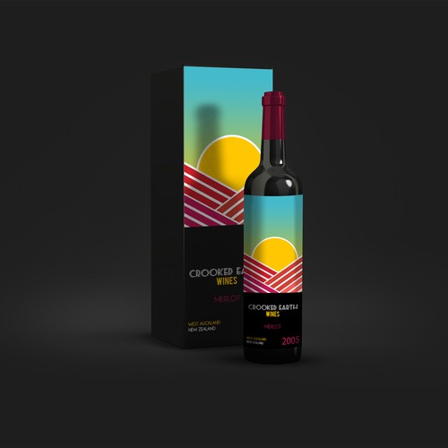 Wine packaging with the title 'Create an unique engaging wine brand label for international brand'