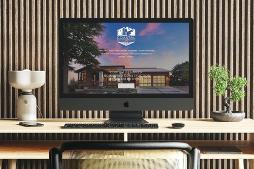 Vancouver design with the title 'BESPOKE WEBSITE FOR WEST COAST LUXURY MODULAR HOME CONTRACTOR'