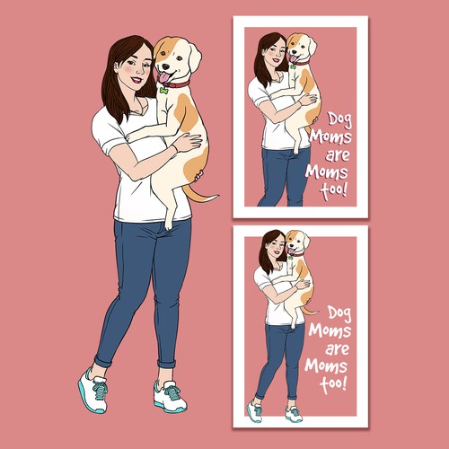 Mother design with the title 'Mother Day Card'