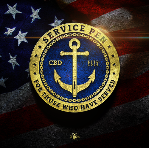 Medal design with the title 'SERVICE PEN'