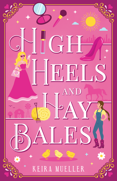 Girly book cover with the title 'Book cover design'