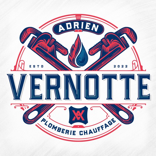 Pipe design with the title 'Adrien Vernotte '