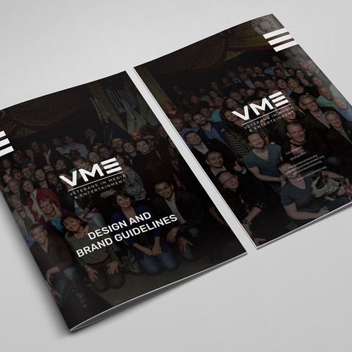 Community design with the title 'Brand Guide for military veterans group'