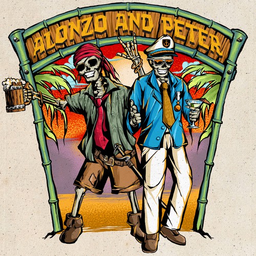 Beer t-shirt with the title 'Cool T-Shirt Design - Peter and Alonzo'
