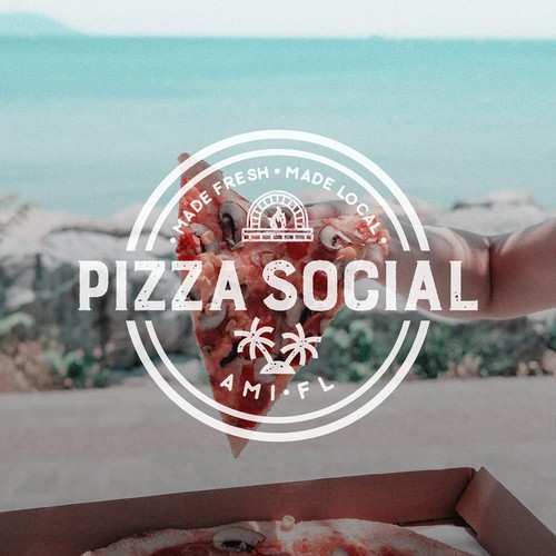 Pizza logo with the title 'Logo for Pizza Social'