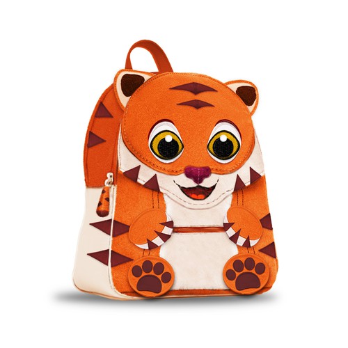 Backpack design with the title 'Tiger baby backpack'