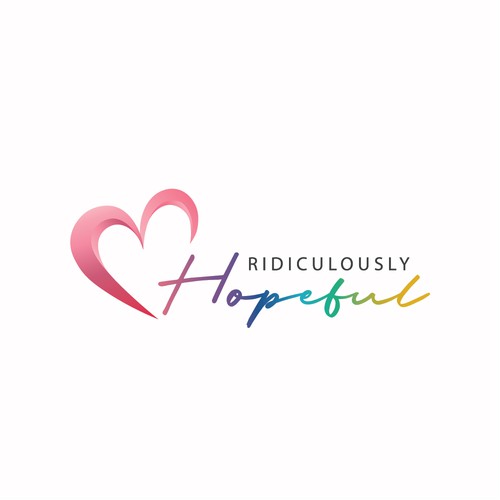 Woman logo with the title 'an inspirational logo appealing to women fostering a feeling of hope'