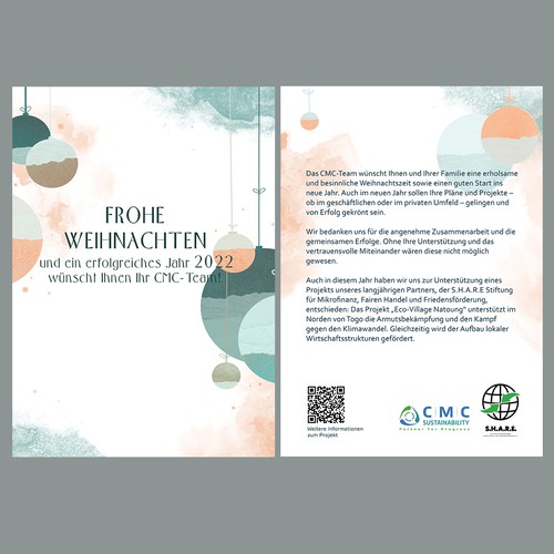 Greeting design with the title 'Create a christmas card'