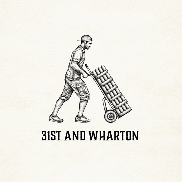 Worker logo with the title 'Logo-illustration for 31st and Wharton  - wholesaler based in Philadelphia'