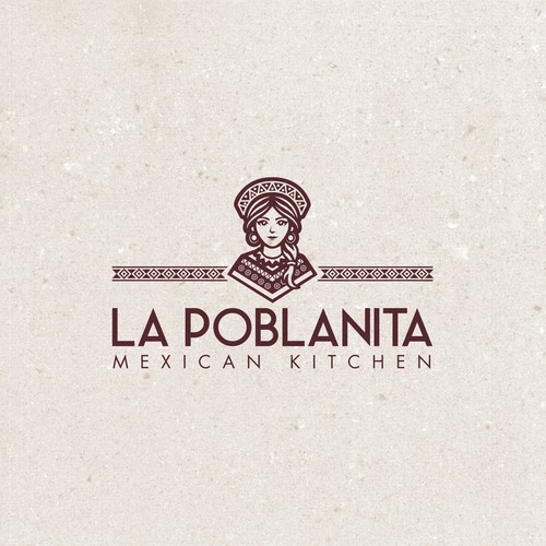 Burrito logo with the title 'Restaurante mexicano'