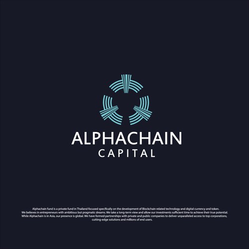 Alpha design with the title 'Alphachain capital'