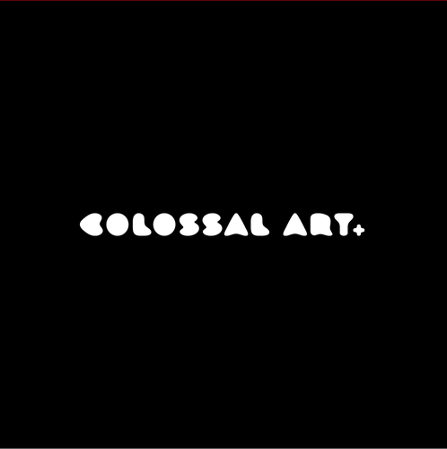 Material design with the title 'COLOSSAL ART'