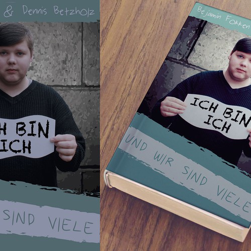 Grunge book cover with the title 'Design for internet anti-mobbing star: hip book cover needed'