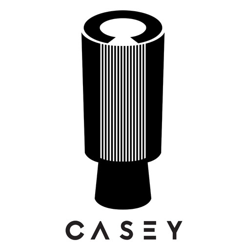 Speaker logo with the title 'a siluete of the casey speaker'