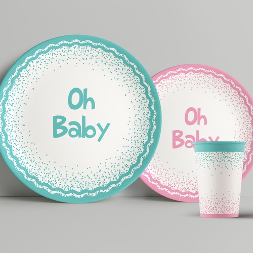 Tableware design with the title 'Paper Plate design'