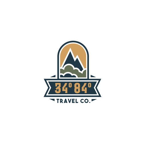 Travel agency logo with the title 'Outdoor emblem'