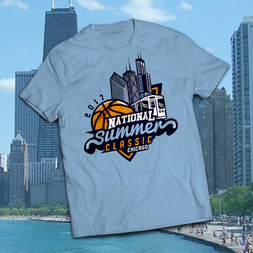 Basketball design with the title 'National Summer Classic'