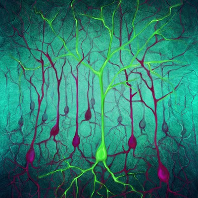 Illustration inspired by scientific discovery/neuroscience