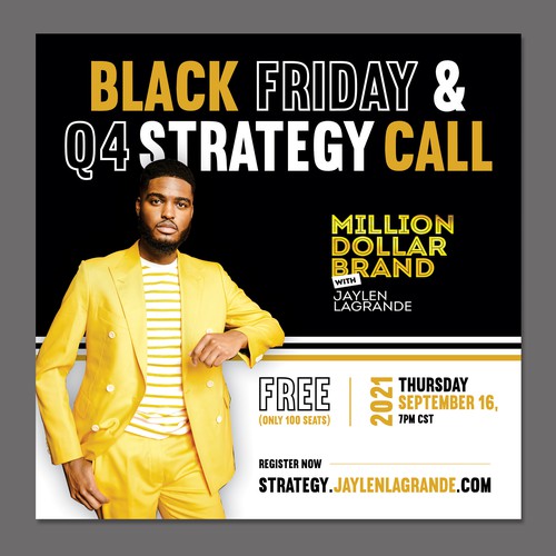 Seminar design with the title 'Black Friday Graphic Design'