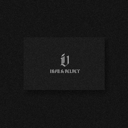Leather design with the title 'Iron & Velvet logo'