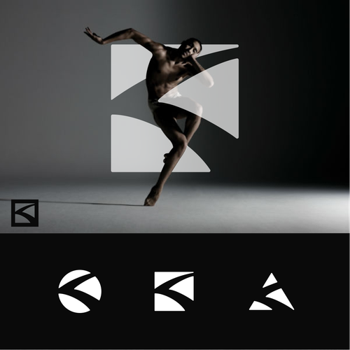 Alternative logo with the title 'simple abstract logo depicting a road'