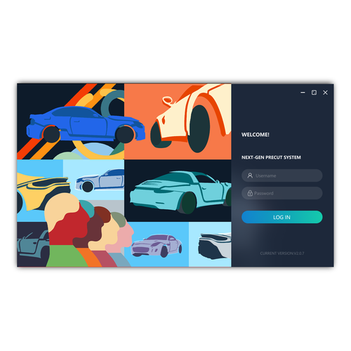 Shape illustration with the title 'Design Login Page'