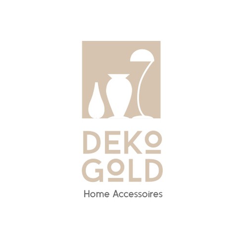 Interior decoration logo with the title 'Logo proposal for a DEKO GOLD, a deco shop in Germany'