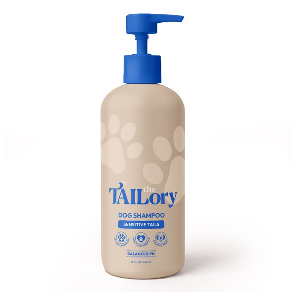 Best packaging with the title 'Dog Shampoo Bottle Design'