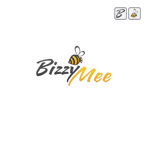 Illustrator design logo with the title 'BizzyBee'