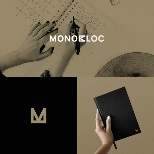 Stationery logo with the title 'Logo design proposal for Monobloc'