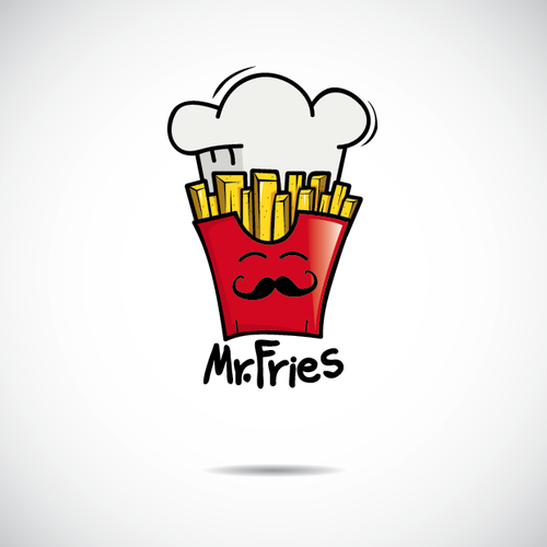 Moustache design with the title 'New logo wanted for Mister Fries or Mr. Fries '