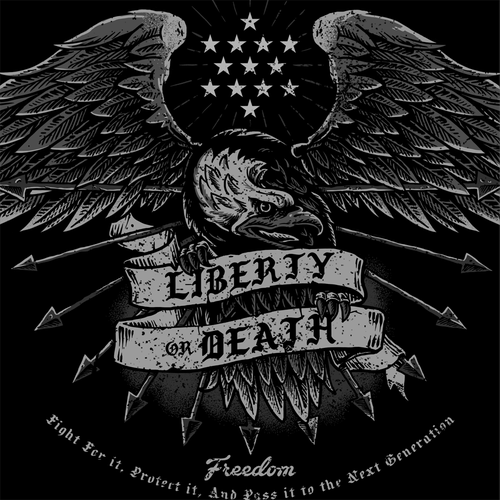 Patriotic t-shirt with the title 'Liberty Or Death!'
