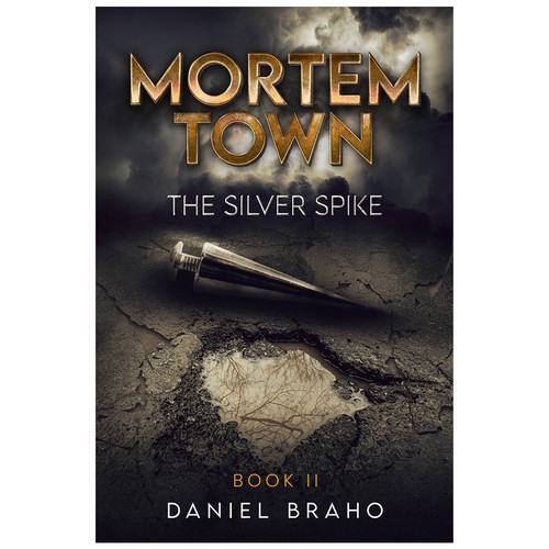 Golden book cover with the title 'Book cover design'