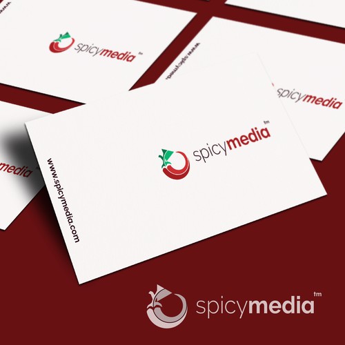 Media brand with the title 'Logo for spicy media'