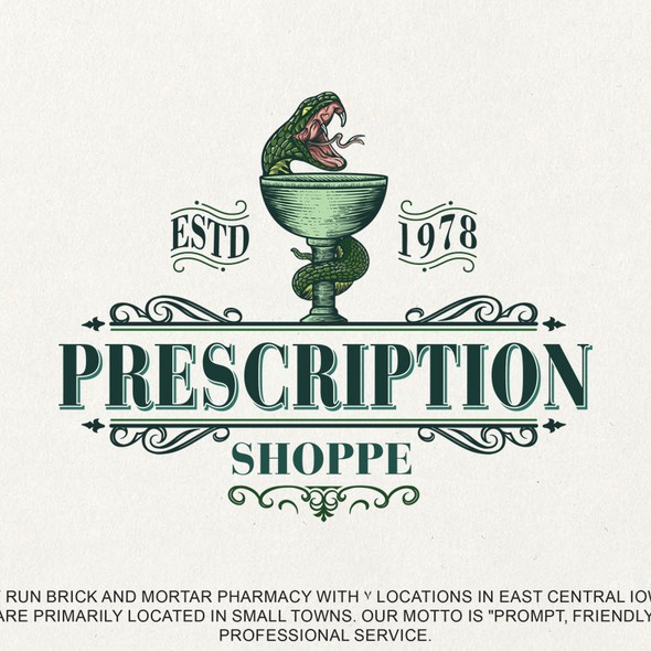 Rx logo with the title 'Prescription Shoppe'