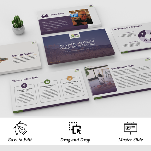 Company profile design with the title 'Harvest Host Official'